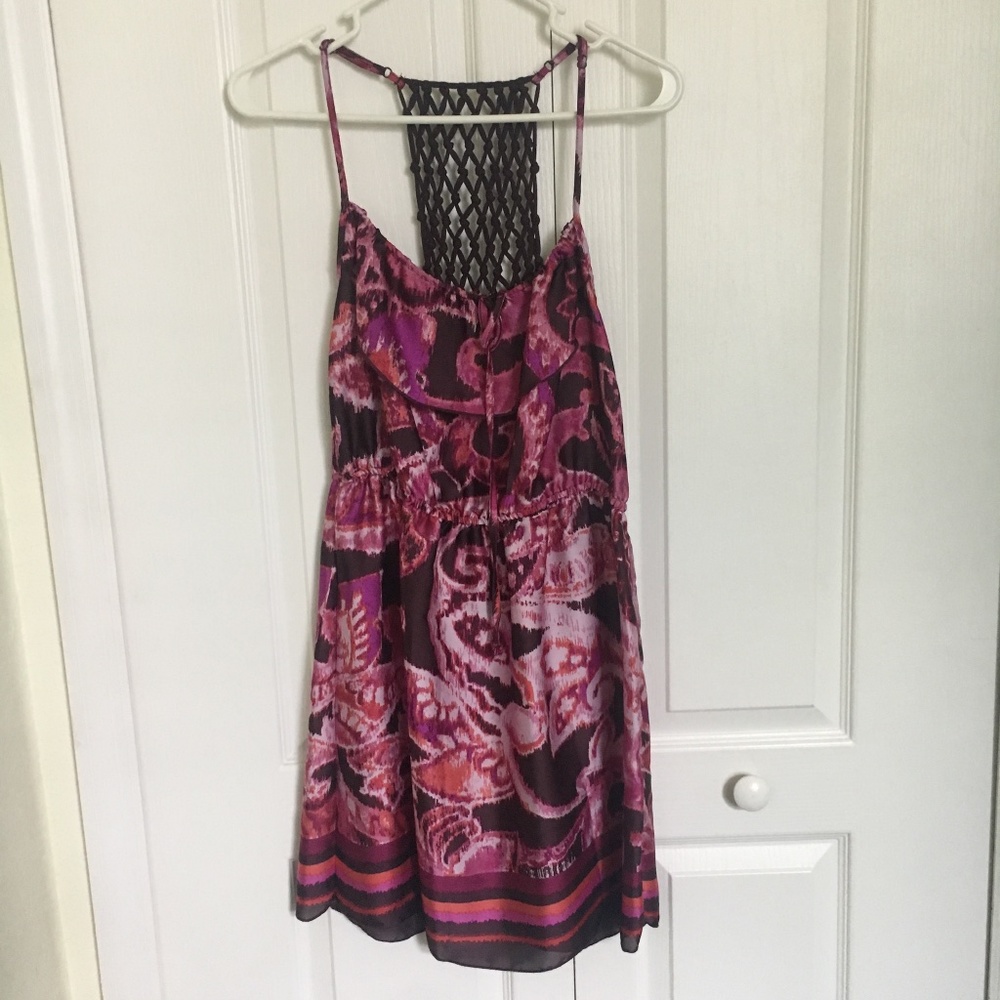 light summer silky summer dress size S multicolor
